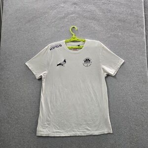 Sacramento‎ Kings Men Shirt L White Embroidered Staple Graphic Lion Pigeon NBA